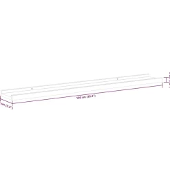 vidaXL Estantes de pared 2 unidades 100x9x3 cm Negro Clearance