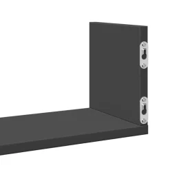 vidaXL Estantes de pared 3 uds madera de ingeniería 58x18x18 cm Negro Sale