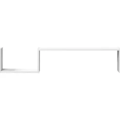vidaXL Estantes de pared 2 uds madera contrachapada 100x15x20cm Blanco Outlet