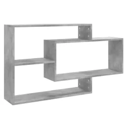 vidaXL Estantes de pared de contrachapada gris hormigón 104x20x58,5 cm Gris hormig&oacute;n Sale
