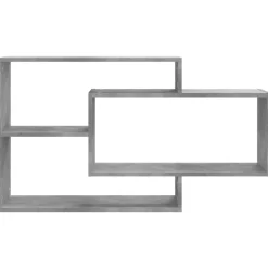 vidaXL Estantes de pared de contrachapada gris hormigón 104x20x58,5 cm Gris hormigón Sale