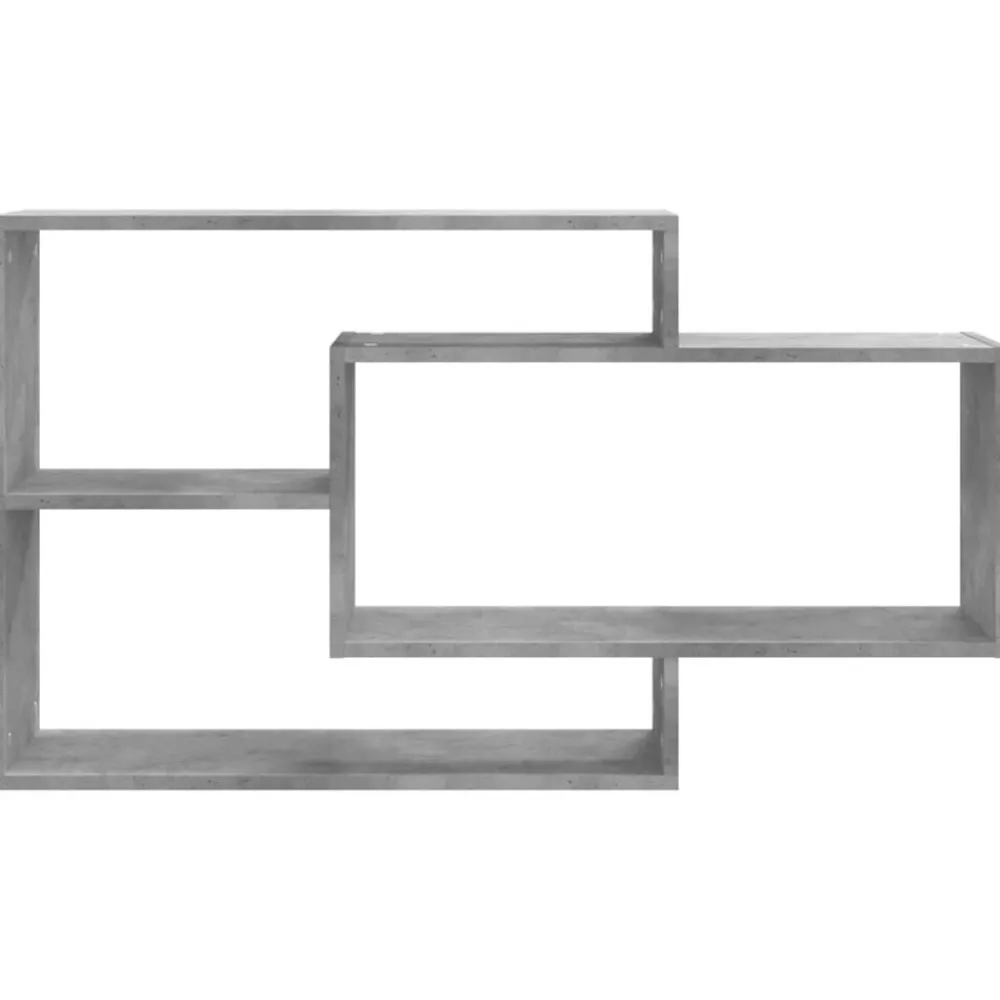vidaXL Estantes de pared de contrachapada gris hormigón 104x20x58,5 cm Gris hormigón Sale