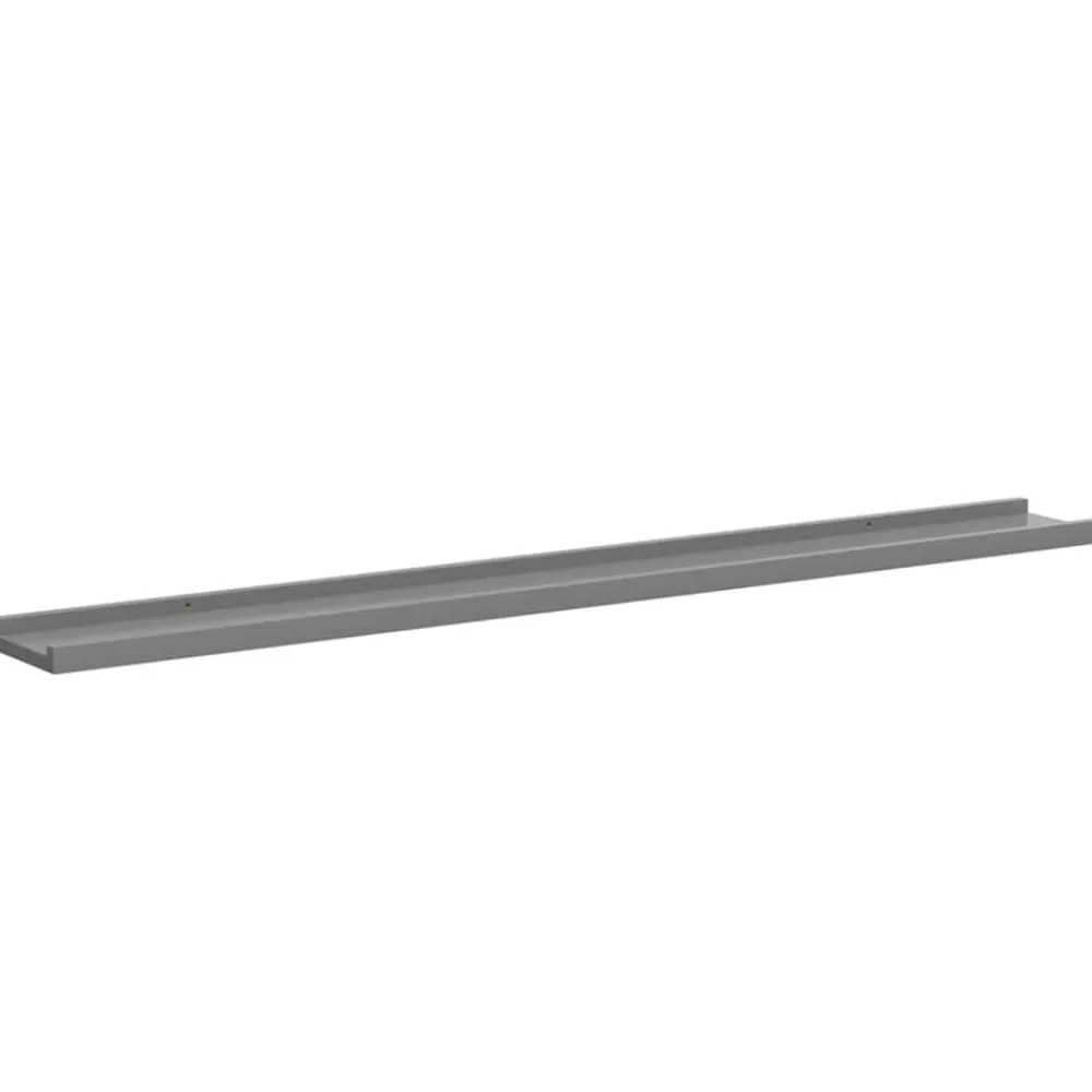 vidaXL Estantes de pared 2 unidades 100x9x3 cm Gris New