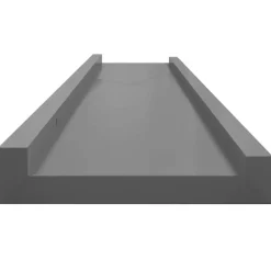vidaXL Estantes de pared 2 unidades 100x9x3 cm Gris New