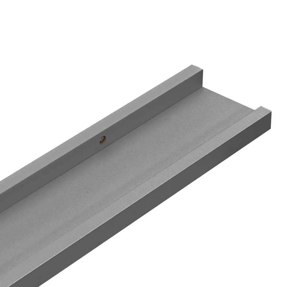 vidaXL Estantes de pared 2 unidades 100x9x3 cm Gris New