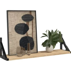 vidaXL Estanterías-Estantes de pared 2 unidades 60x15x15,5 cm