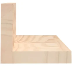 vidaXL Estanterías-Estantes de pared 2 uds madera maciza de pino 50x11x9 cm