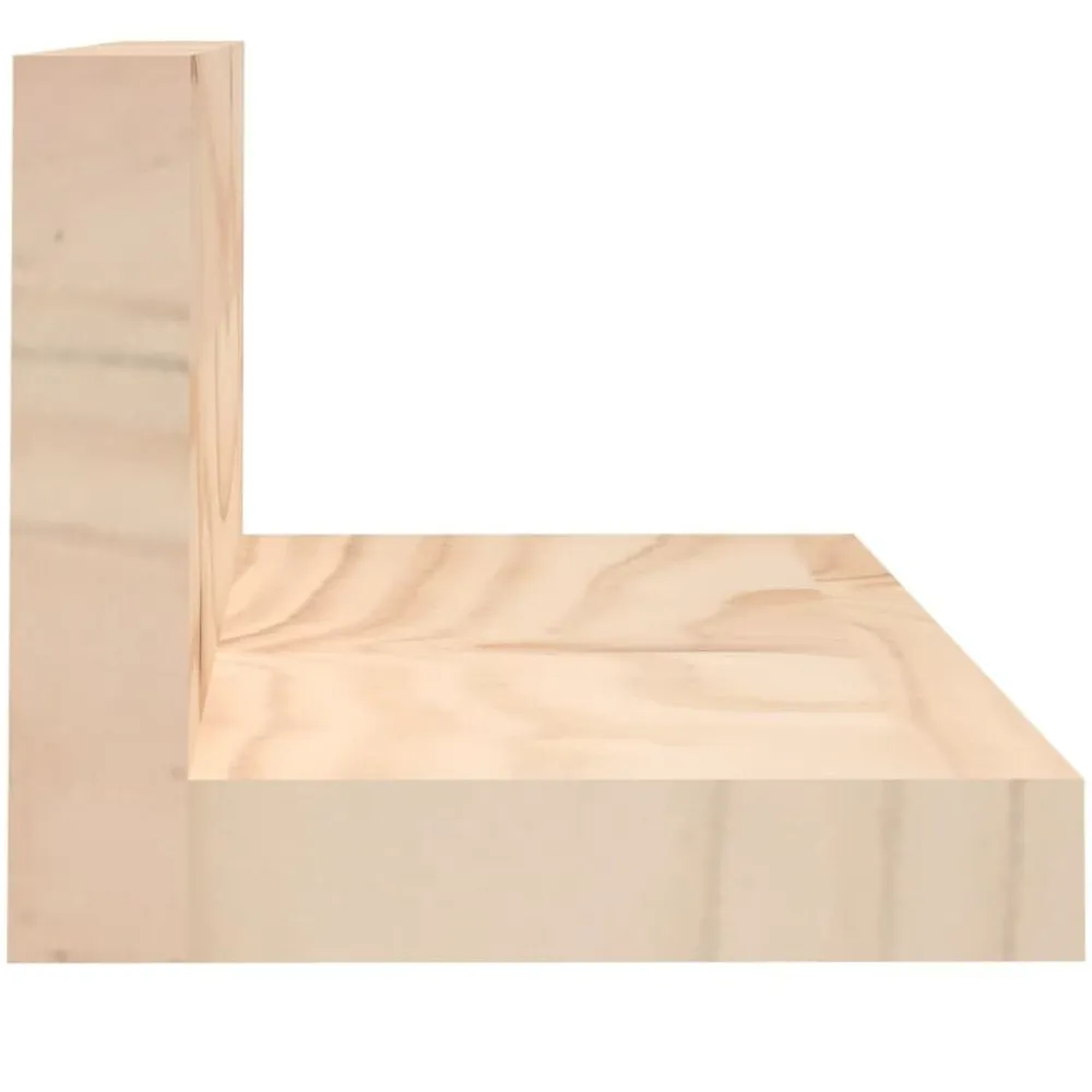 vidaXL Estanterías-Estantes de pared 2 uds madera maciza de pino 50x11x9 cm