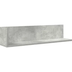 vidaXL Estantes de pared 2 uds madera gris hormigón 75x16,5x16,5 cm Gris hormigón Online
