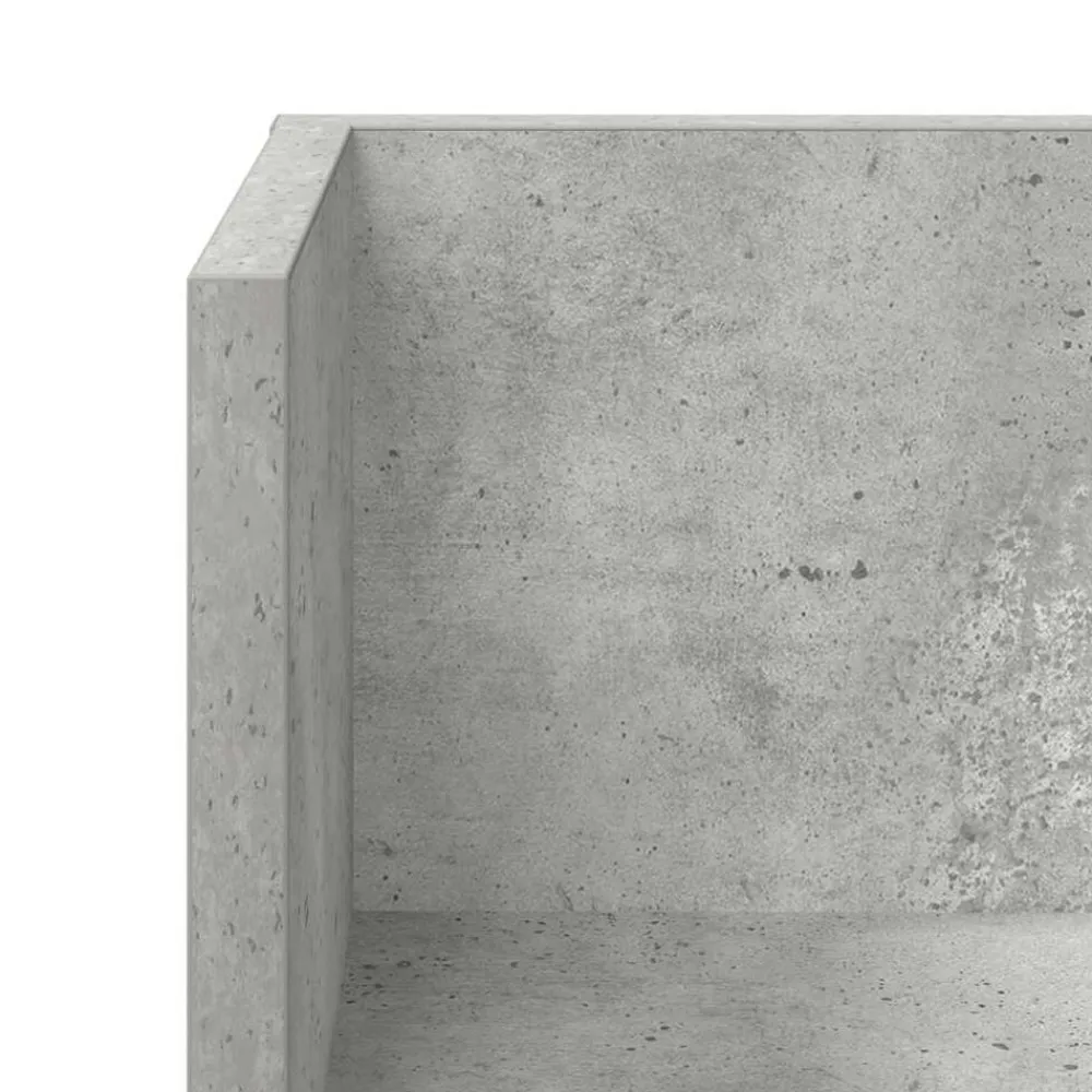 vidaXL Estantes de pared 2 uds madera gris hormigón 75x16,5x16,5 cm Gris hormigón Online