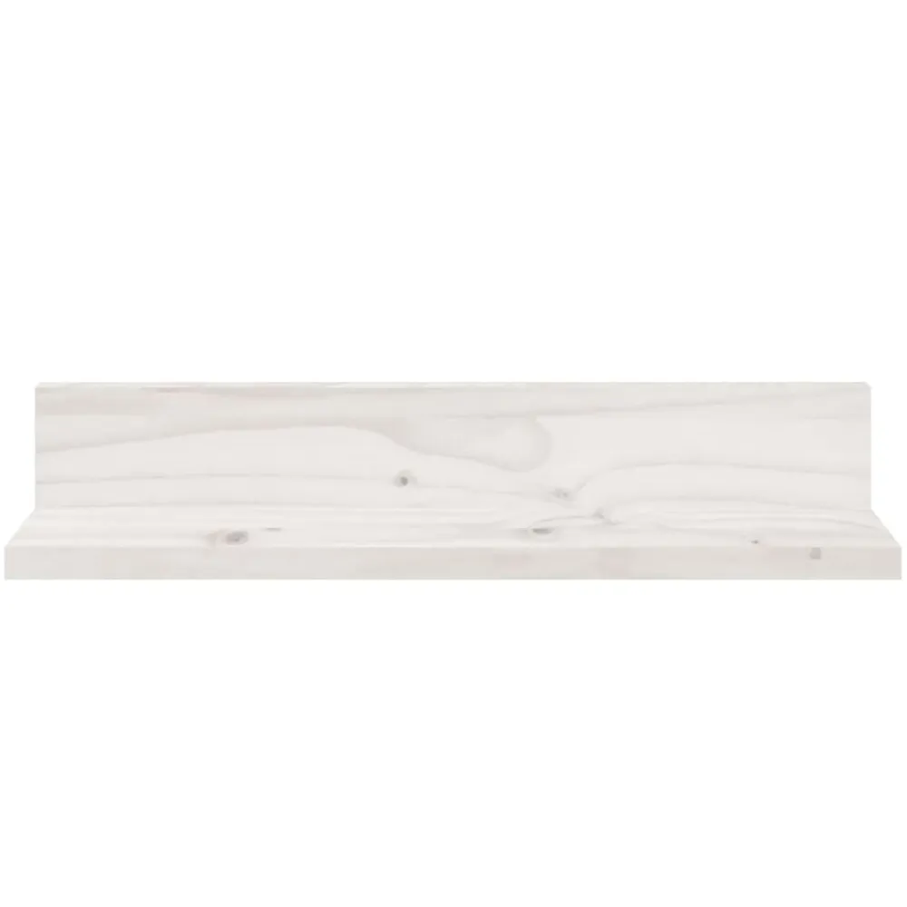 vidaXL Estantes de pared 2 uds madera maciza de pino 50x11x9 cm Blanco Sale