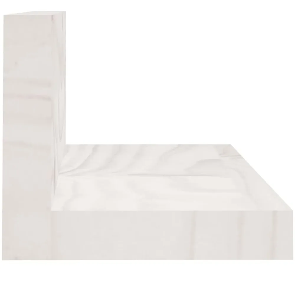 vidaXL Estantes de pared 2 uds madera maciza de pino 50x11x9 cm Blanco Sale