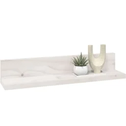 vidaXL Estantes de pared 2 uds madera maciza de pino 50x11x9 cm Blanco Sale