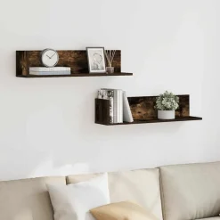 vidaXL Estanterías-Estantes de pared 2 uds madera 75x16,5x16,5 cm