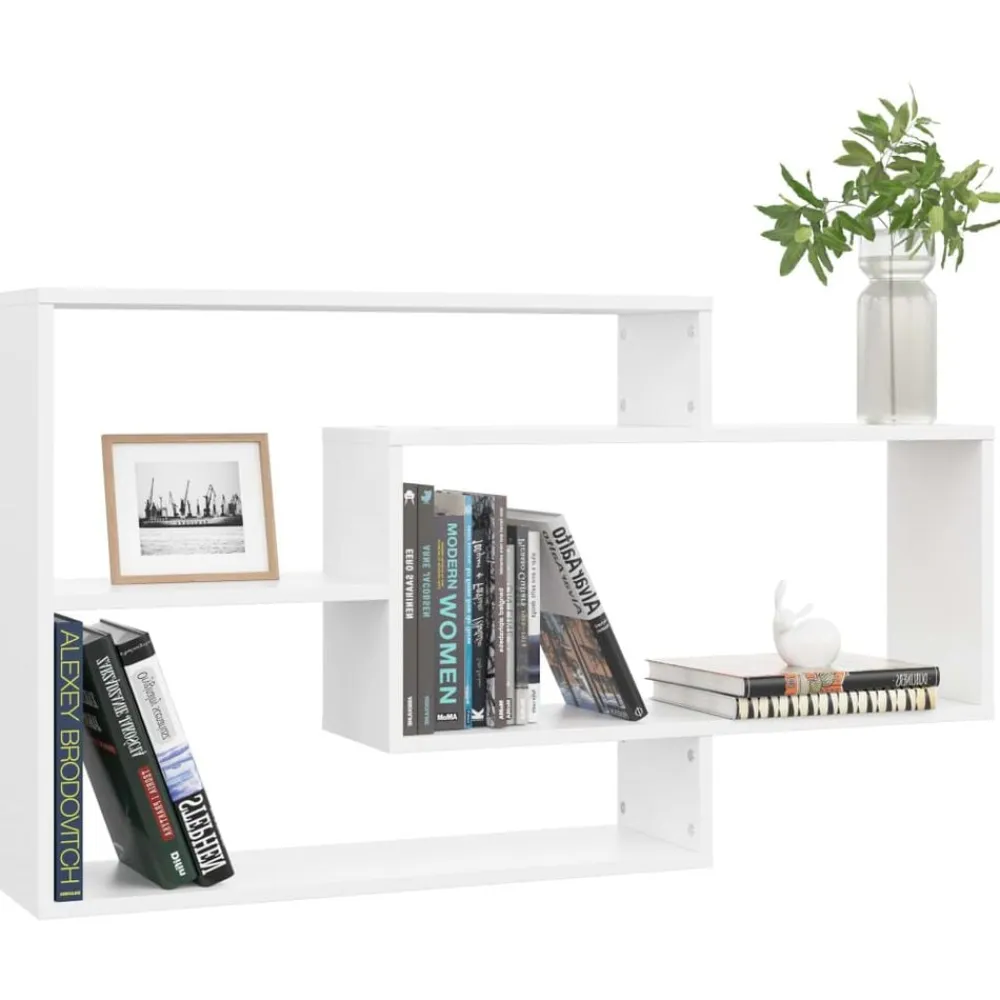 vidaXL Estanterías-Estantes de pared de madera contrachapada 104x20x58,5 cm