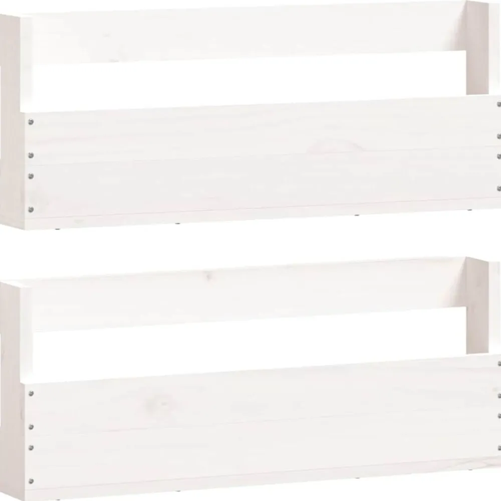 vidaXL Productos Del Hogar-Estantes de zapatos de pared 2 uds madera pino 59x9x23cm