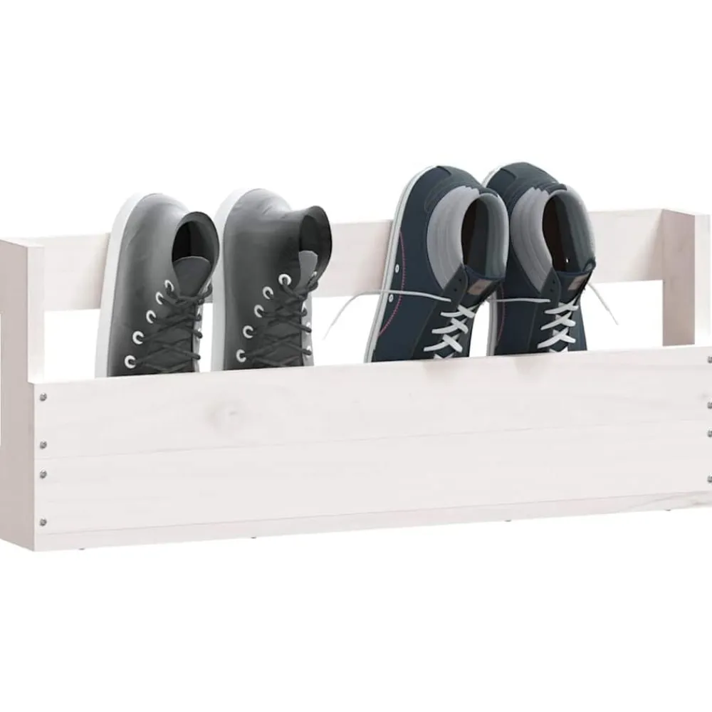 vidaXL Productos Del Hogar-Estantes de zapatos de pared 2 uds madera pino 59x9x23cm
