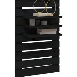 vidaXL Estanterías-Estantes mesitas de pared 2 uds madera maciza de pino