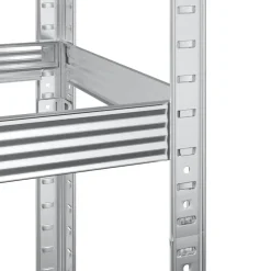 vidaXL Almacenamiento Industrial-Estantes para neumáticos de 2 capas 2 uds acero plateados