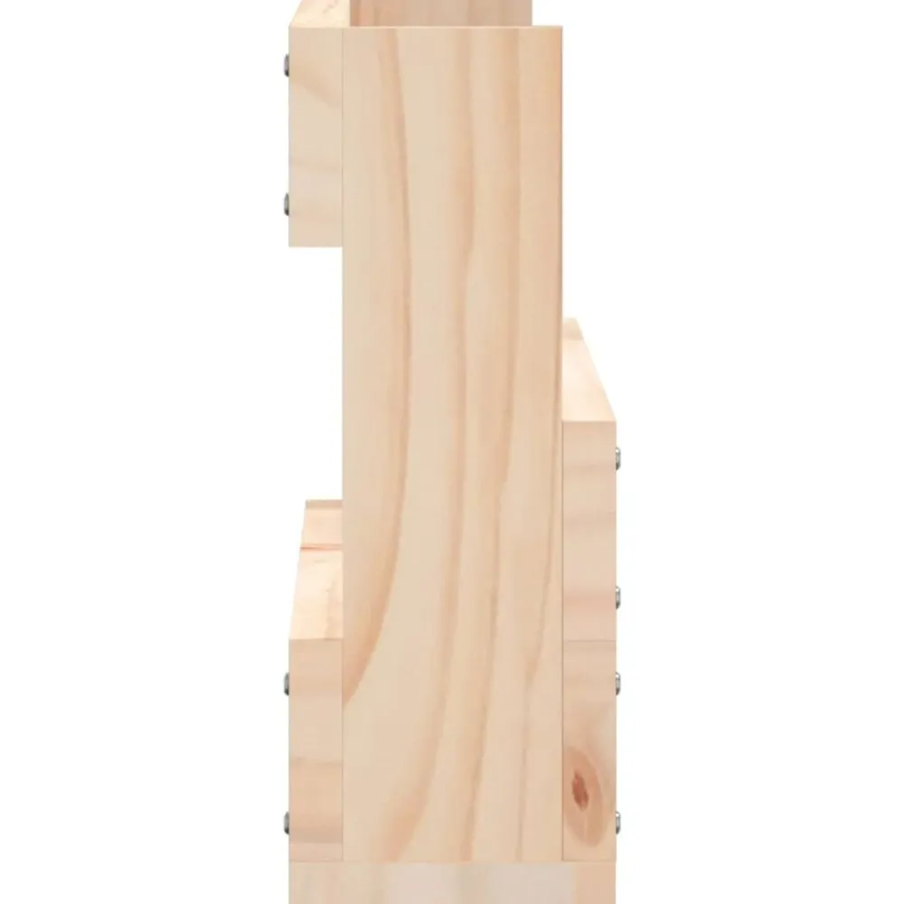 vidaXL Estantes para zapatos de pared 2 uds madera de pino 59x9x23 cm Natural Discount