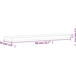 vidaXL Estantes pared 2 uds madera ingeniería 40x10x1,5 cm Gris sonoma Clearance