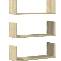 vidaXL Estanterías-Estantes pared 2 uds madera ingeniería 58x18x18 cm