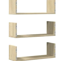 vidaXL Estanterías-Estantes pared 2 uds madera ingeniería 58x18x18 cm