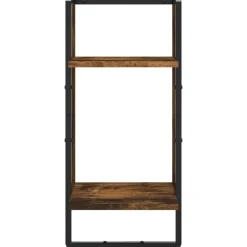 vidaXL Estanterías-Estantes pared barras 6 pzas madera de ingeniería