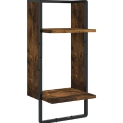 vidaXL Estanterías-Estantes pared barras 6 pzas madera de ingeniería