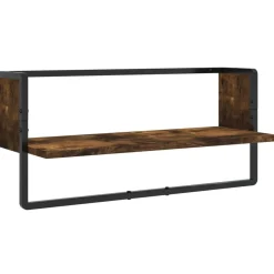 vidaXL Estanterías-Estantes pared barras 6 pzas madera de ingeniería