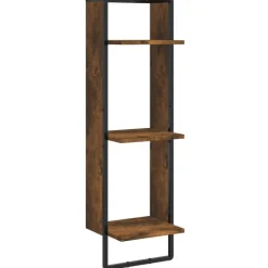 vidaXL Estanterías-Estantes pared barras 6 pzas madera de ingeniería
