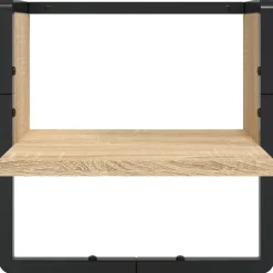 vidaXL Estantes pared con barras 4 pzas madera ingeniería Roble Sonoma Sale
