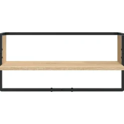 vidaXL Estanterías-Estantes pared con barras 6 pzas madera ingeniería