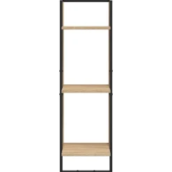 vidaXL Estanterías-Estantes pared con barras 6 pzas madera ingeniería