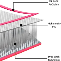 vidaXL Esterilla inflable de gimnasia con bomba 300x100x10 cm PVC Rosa Discount