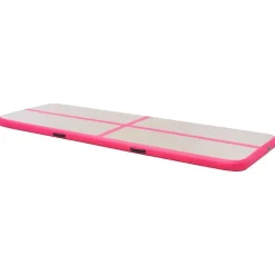 vidaXL Esterilla inflable de gimnasia con bomba 300x100x10 cm PVC Rosa Discount