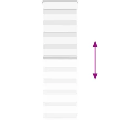 vidaXL Estor cebra 40x100 cm tejido ancho 35,9 cm poliéster Blanco Online