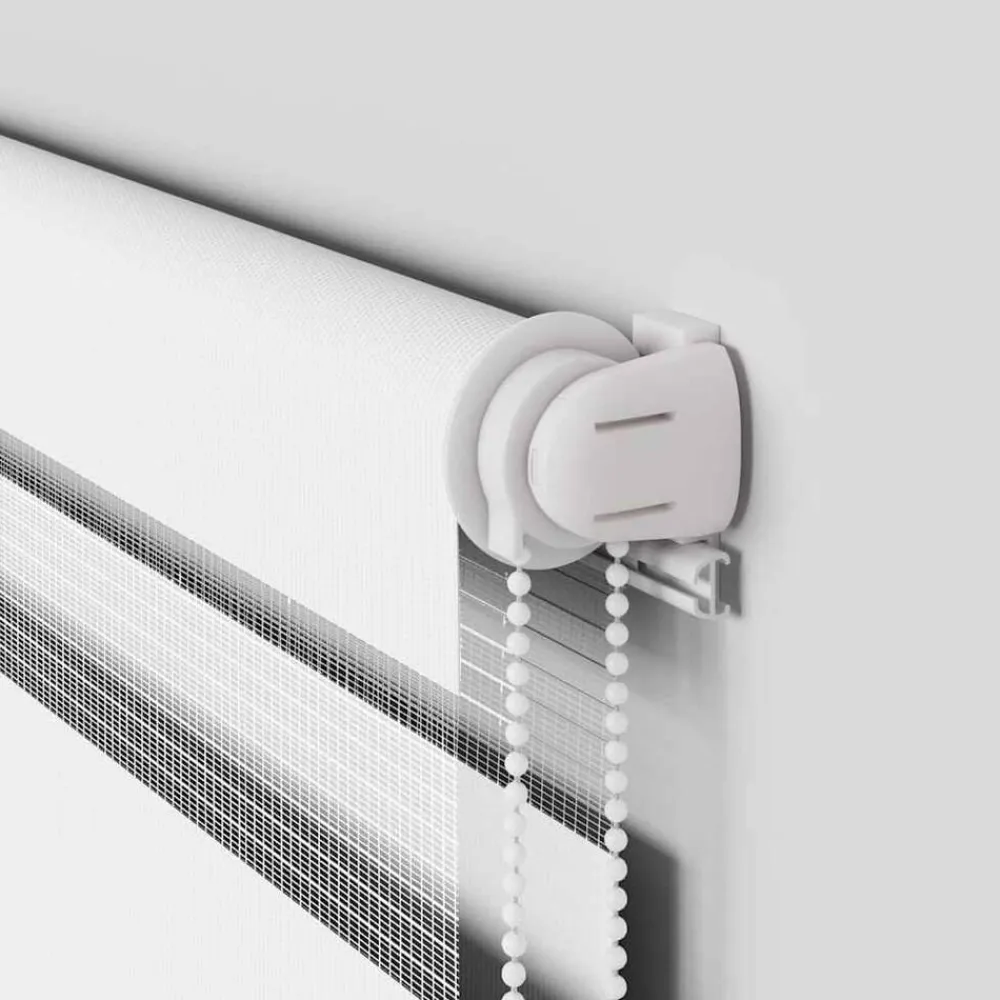 vidaXL Estor cebra 40x100 cm tejido ancho 35,9 cm poliéster Blanco Online