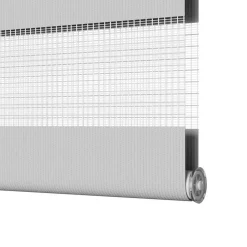 vidaXL Estor cebra 40x100cm tejido ancho 35,9 cm poliéster Gris claro Clearance