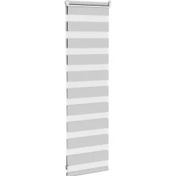 vidaXL Estor cebra 40x100cm tejido ancho 35,9 cm poliéster Gris claro Clearance