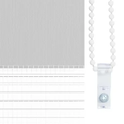 vidaXL Estor cebra 40x100cm tejido ancho 35,9 cm poliéster Gris claro Clearance