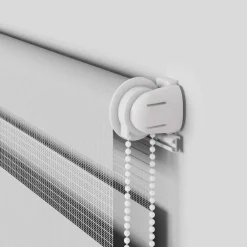 vidaXL Estor cebra 40x100cm tejido ancho 35,9 cm poliéster Gris claro Clearance