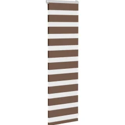 vidaXL Estor cebra marrón 40x100 cm tejido ancho 35,9 cm poliéster Marrón Hot