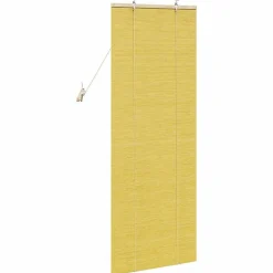 vidaXL Estor enrollable con cortinas Manual 60 x 160 cm Bambú Amarillo Hot