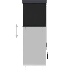 vidaXL Estor enrollable de exterior gris 60x250 cm Antracita Online