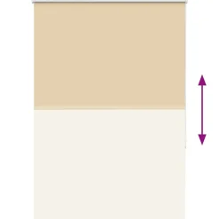 vidaXL Decoración-Estor Enrollable Opaco 105x130 cm Tela Ancho 100,7 cm