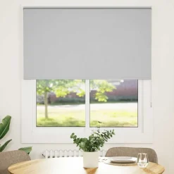 vidaXL Estor Enrollable Opaco 135x150 cm Tela Ancho 131,6cm Gris claro Clearance