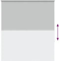 vidaXL Estor Enrollable Opaco 135x150 cm Tela Ancho 131,6cm Gris claro Clearance