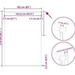 vidaXL Estor Enrollable Opaco 165x210 cm Tela Ancho 161,6 cm Gris Hot