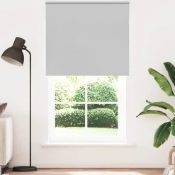 vidaXL Estor Enrollable Opaco 140x230cm Tela Ancho 136,6cm Gris claro New
